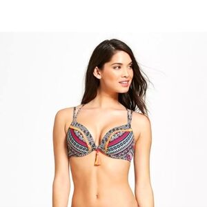 Shade Shore Shell Push-Up Strappy Back Bikini Top